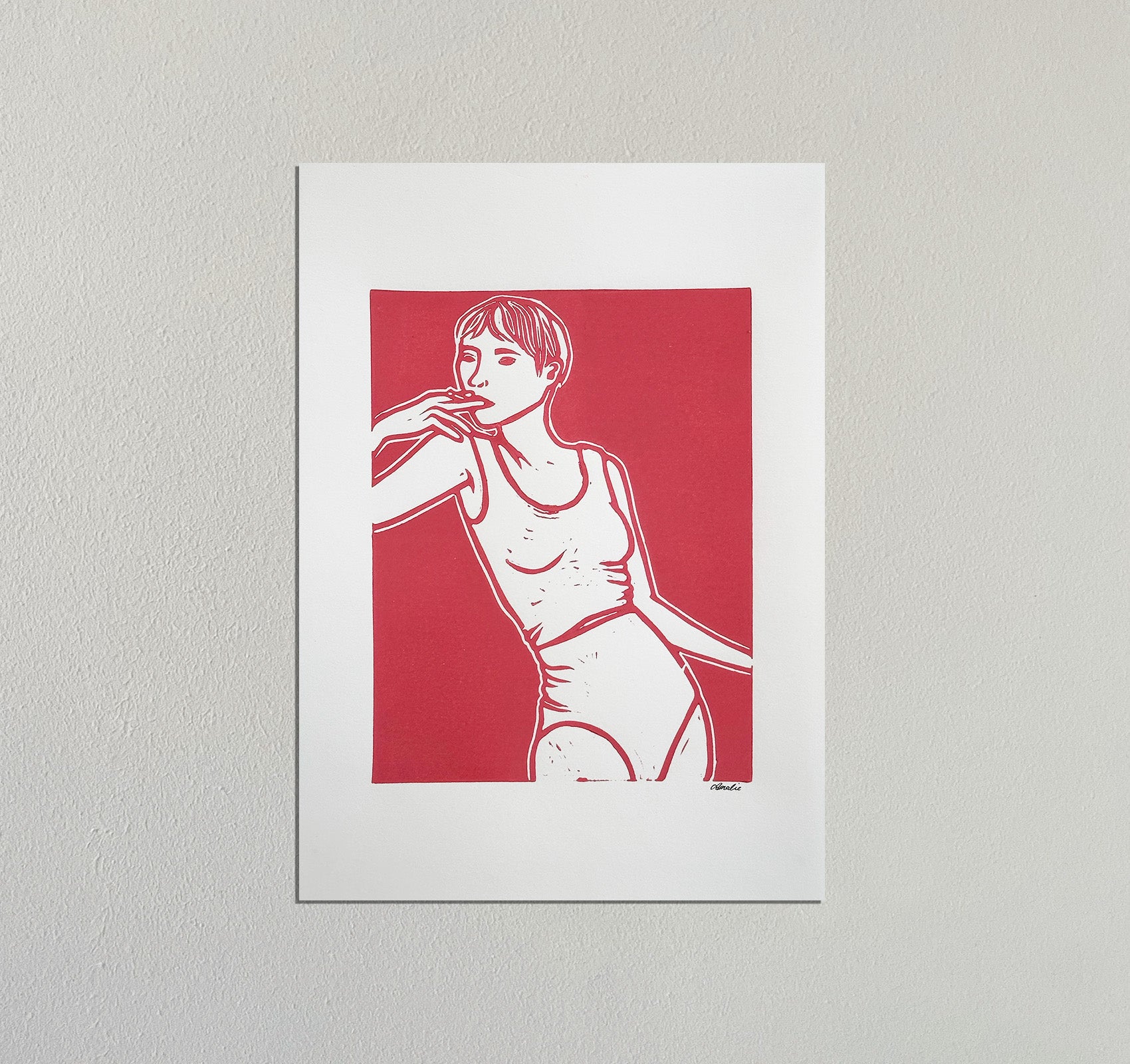 Woman in red